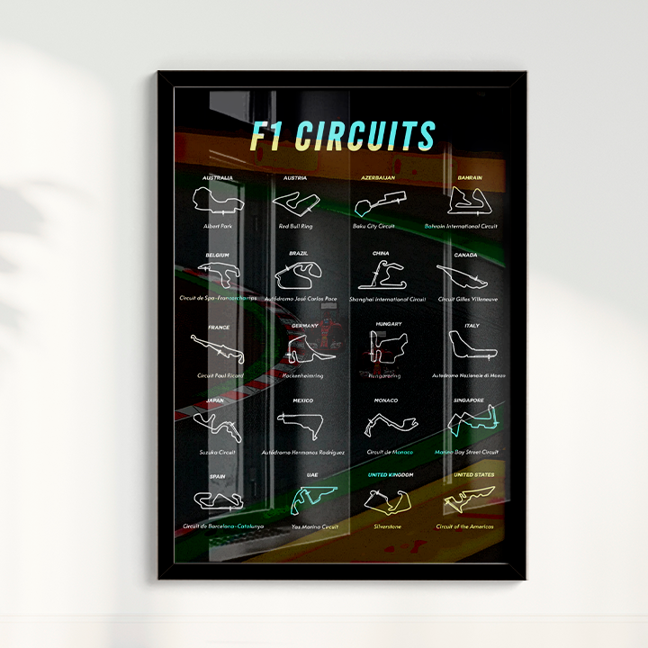 Quadro Formula 1 pronta entrega Tamanho A3