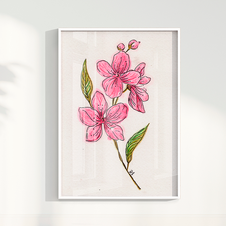 Quadro Flor de cerejeira por Rayana Karoline