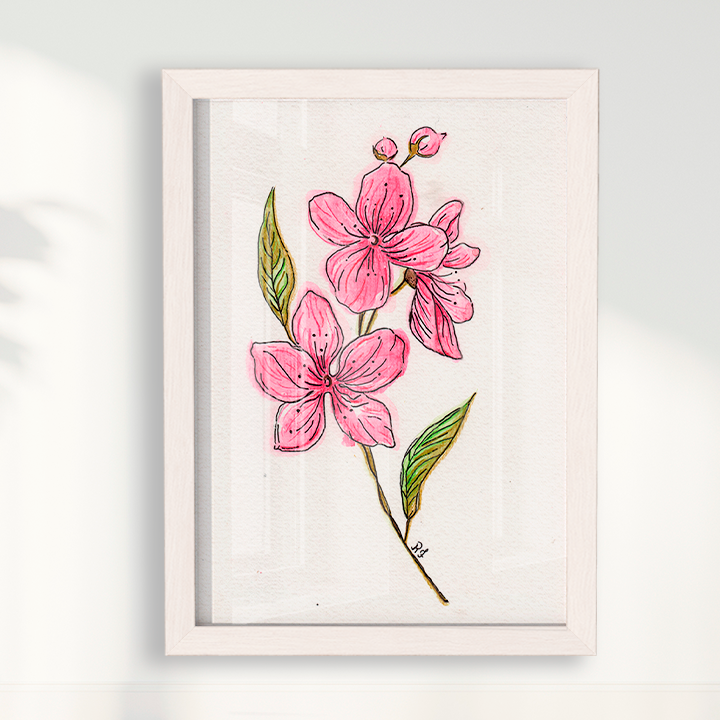 Quadro Flor de cerejeira por Rayana Karoline