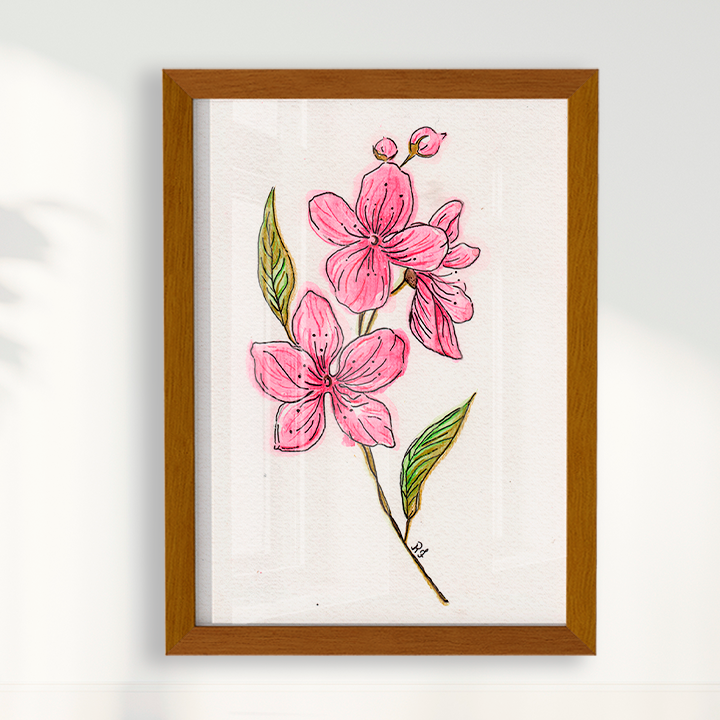 Quadro Flor de cerejeira por Rayana Karoline