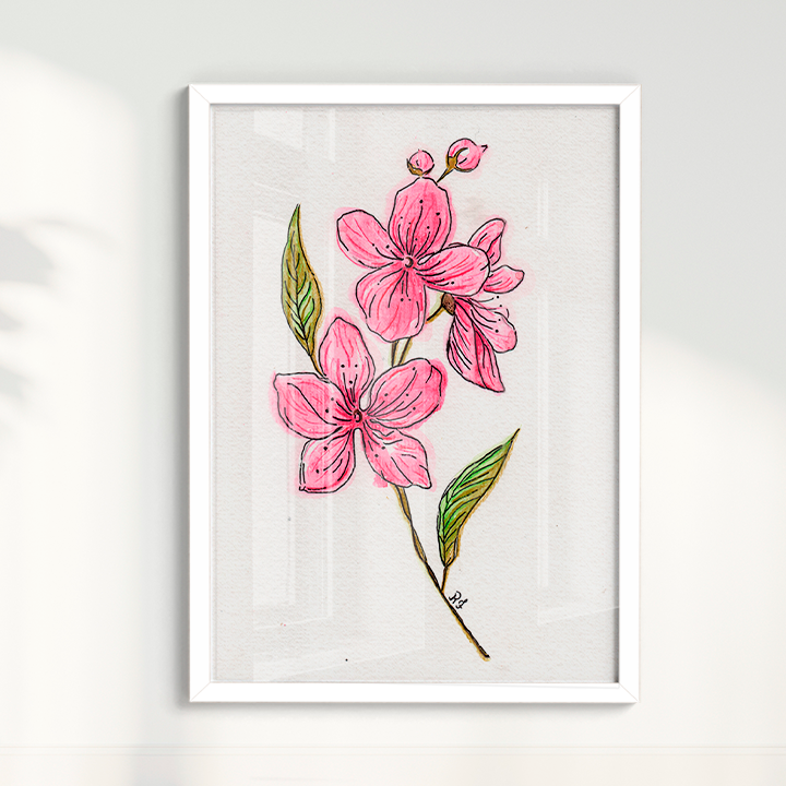 Quadro Flor de cerejeira por Rayana Karoline