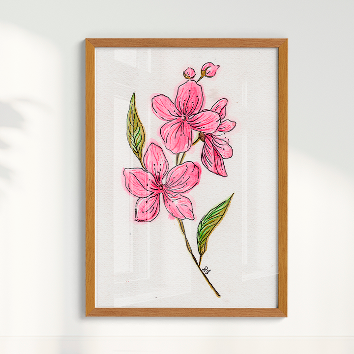 Quadro Flor de cerejeira por Rayana Karoline