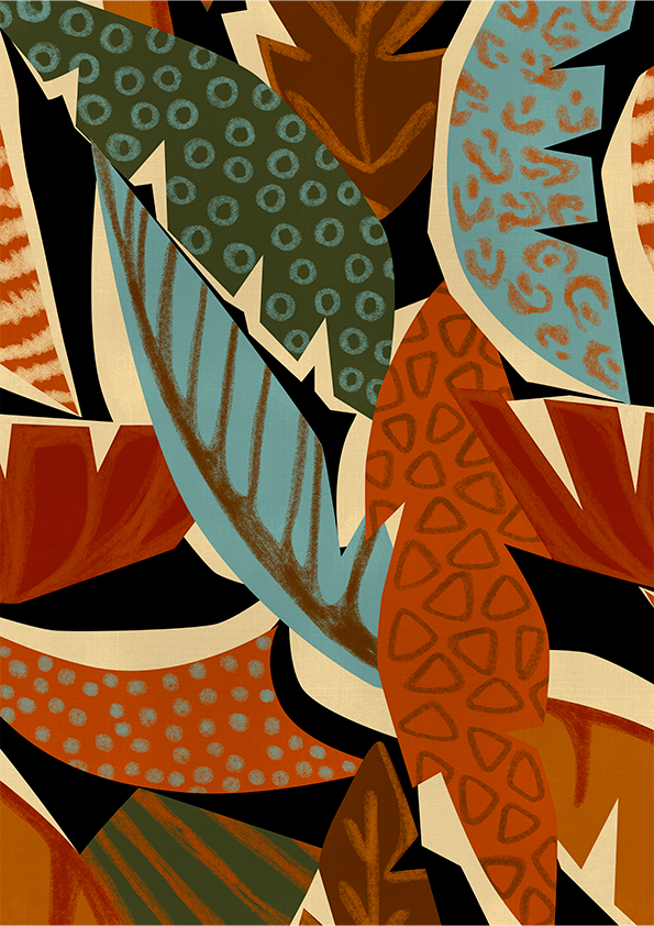 Quadro Folhas Abstratas por Mário Soares