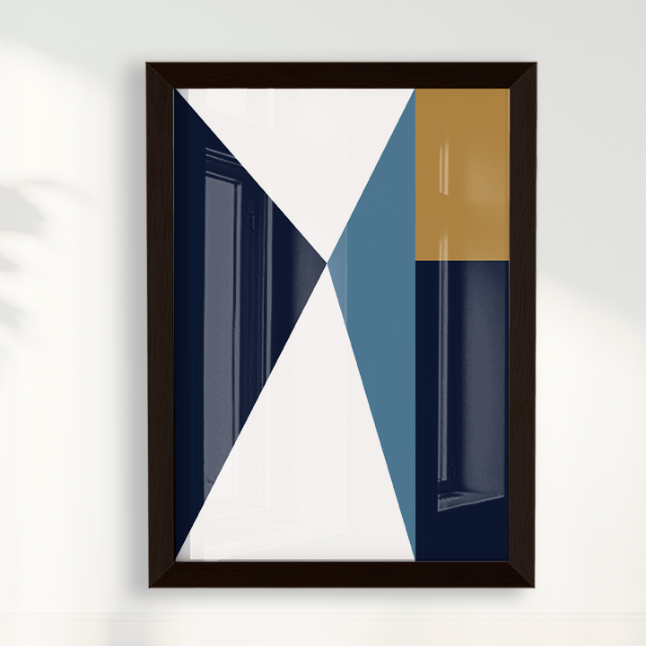 Quadro Geométrico Triângulos I por Flávia Miranda