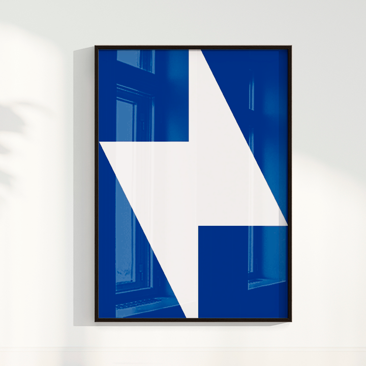 Quadro Geométrico Serpa Azul por Flávia Miranda