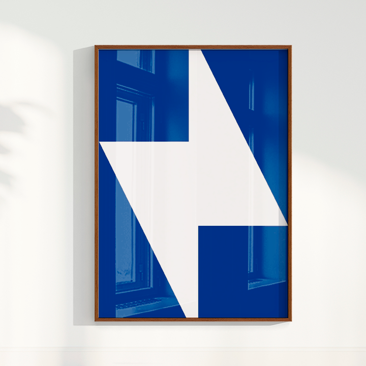 Quadro Geométrico Serpa Azul por Flávia Miranda