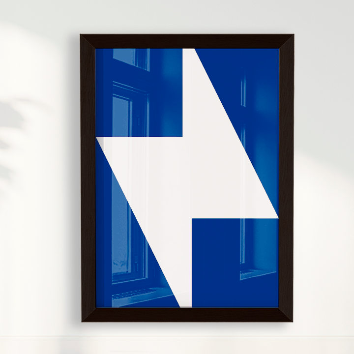 Quadro Geométrico Serpa Azul por Flávia Miranda