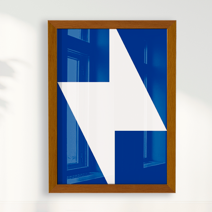 Quadro Geométrico Serpa Azul por Flávia Miranda