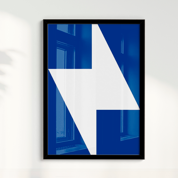 Quadro Geométrico Serpa Azul por Flávia Miranda