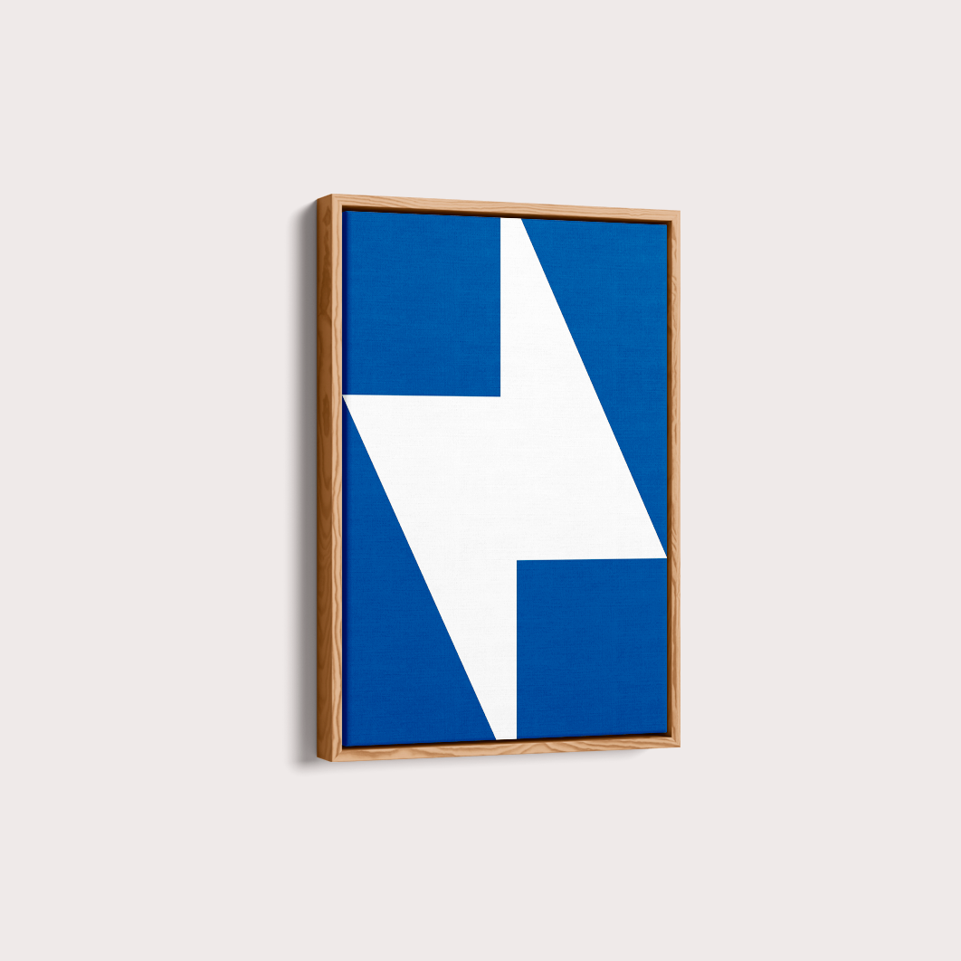Quadro Geométrico Serpa Azul por Flávia Miranda
