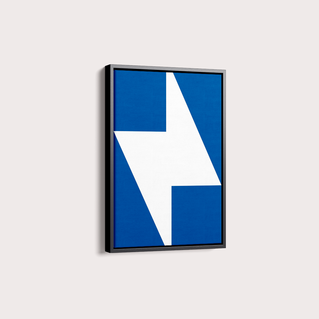 Quadro Geométrico Serpa Azul por Flávia Miranda