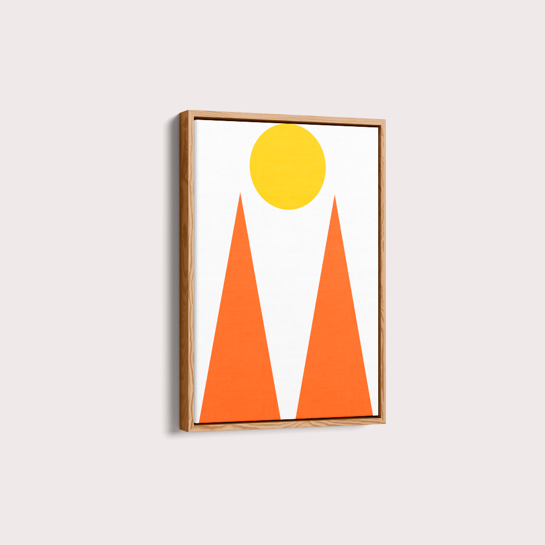 Quadro Geométrico Pôr do sol Montanhas por Flávia Miranda