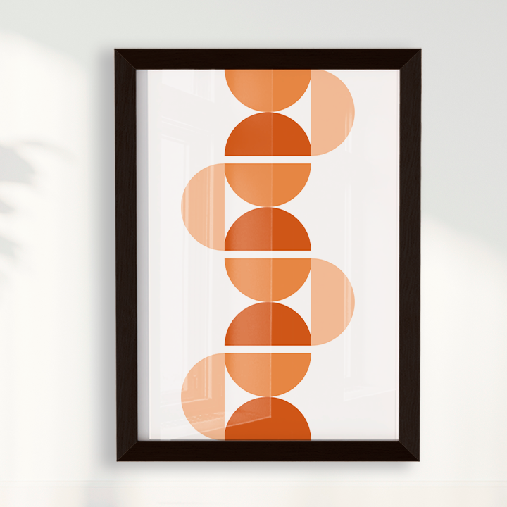 Quadro Geométrico Snake Terra por Flávia Miranda