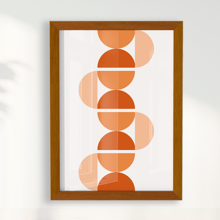 Quadro Geométrico Snake Terra por Flávia Miranda