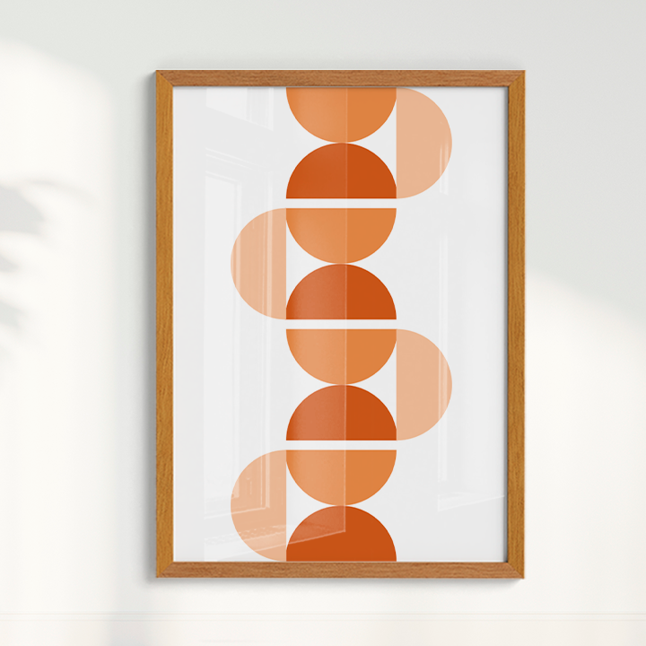 Quadro Geométrico Snake Terra por Flávia Miranda