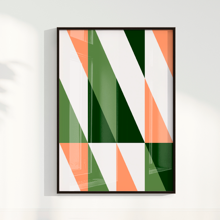 Quadro Geométrico Triângulos II por Flávia Miranda
