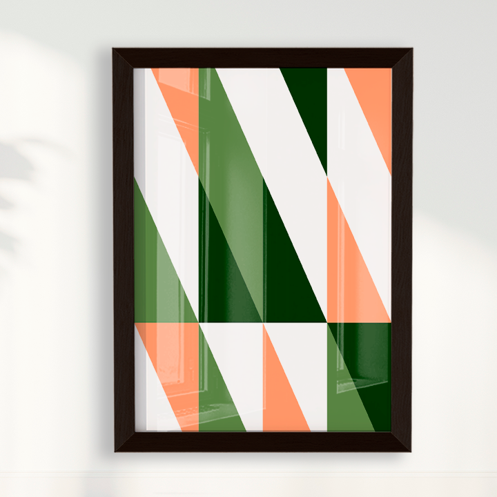 Quadro Geométrico Triângulos II por Flávia Miranda