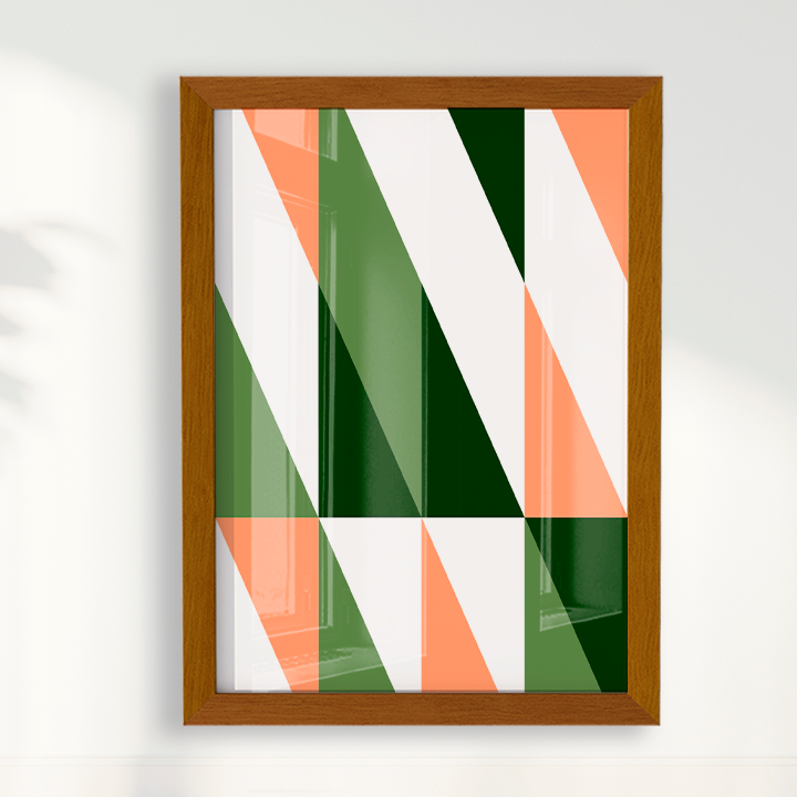 Quadro Geométrico Triângulos II por Flávia Miranda