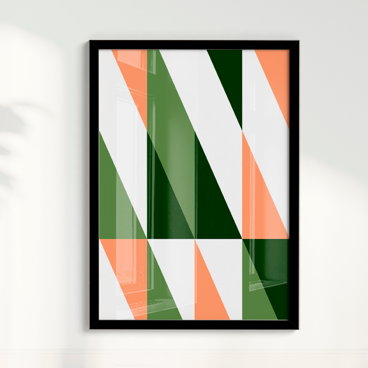 Quadro Geométrico Triângulos II por Flávia Miranda