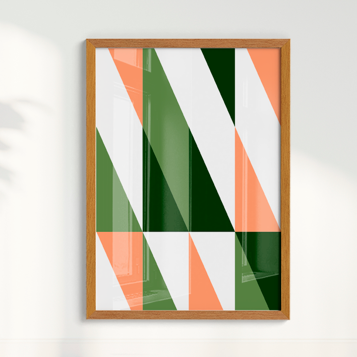 Quadro Geométrico Triângulos II por Flávia Miranda