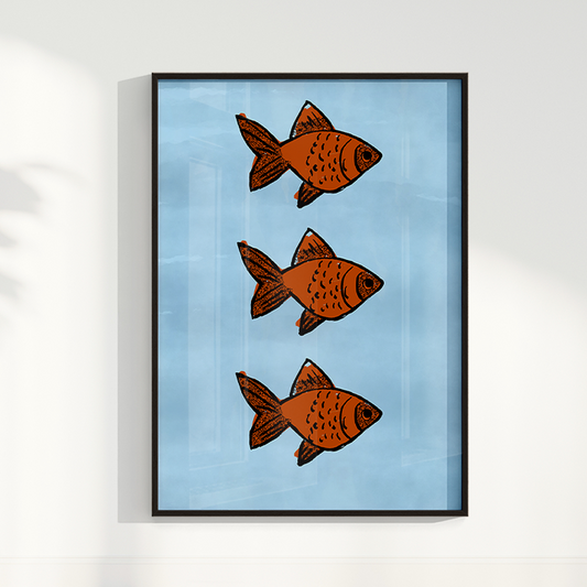 Quadro Gold Fish II por Bruna Miyuki