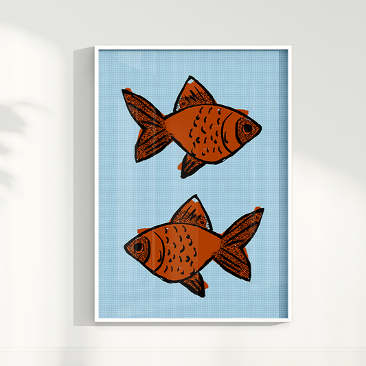 Quadro Gold Fish I por Bruna Miyuki