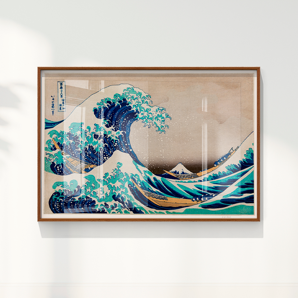 Quadro The Great Wave off Kanagawa por Katsushika Hokusai