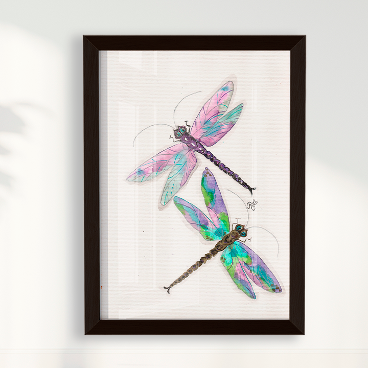 Quadro Libélulas por Aquarelando