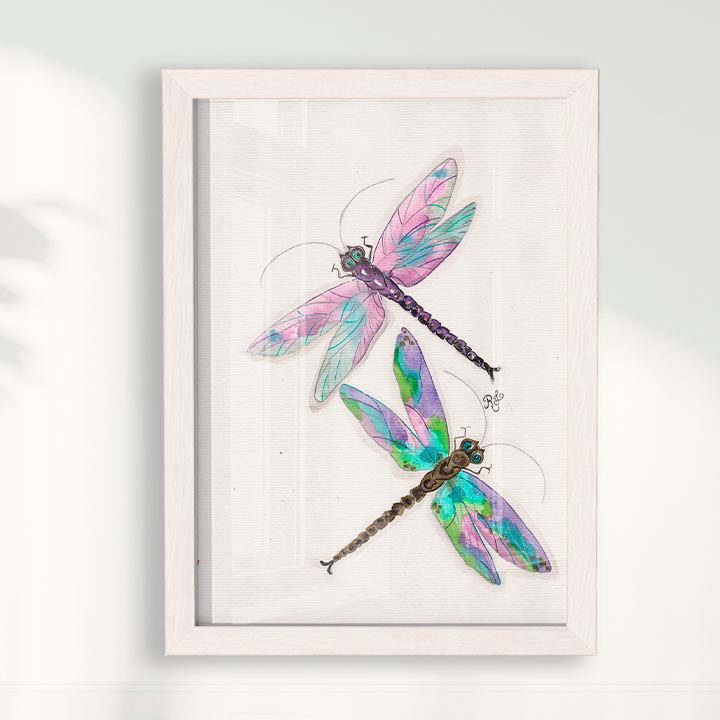 Quadro Libélulas por Aquarelando
