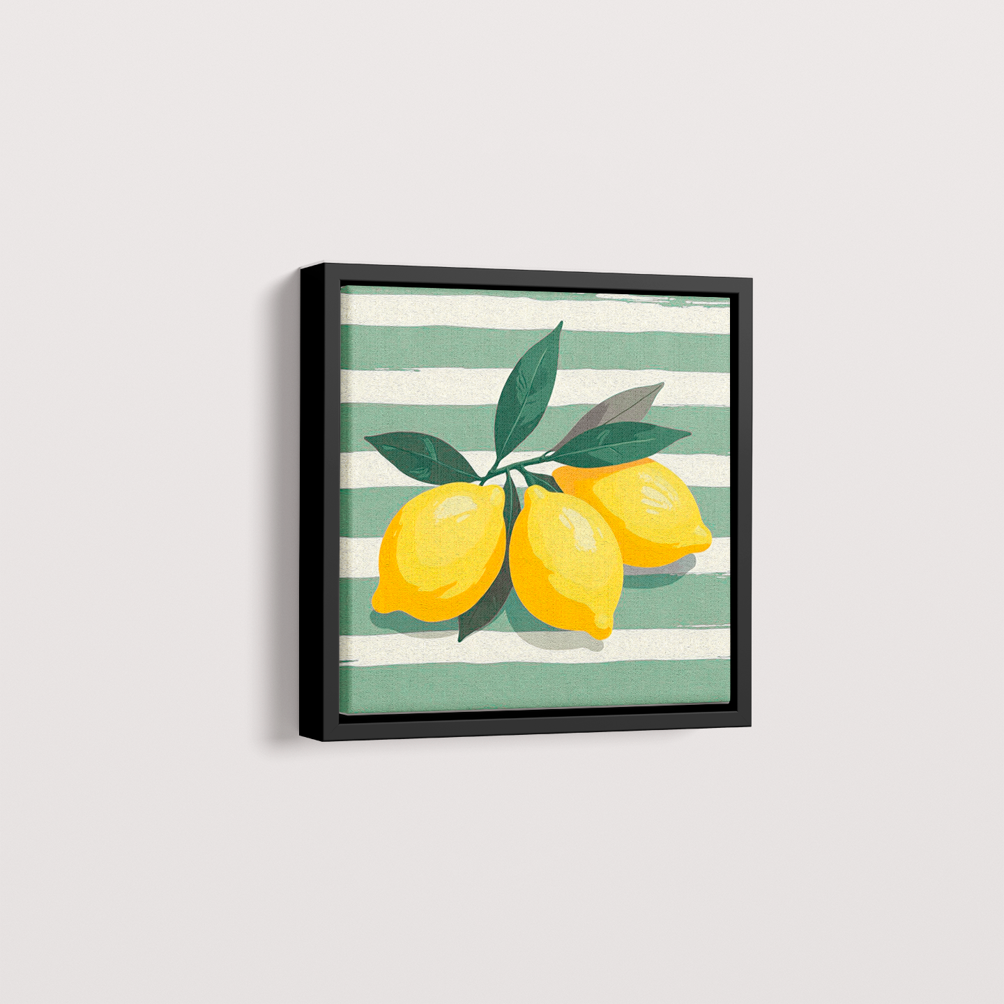Quadro limão siciliano quadrado I