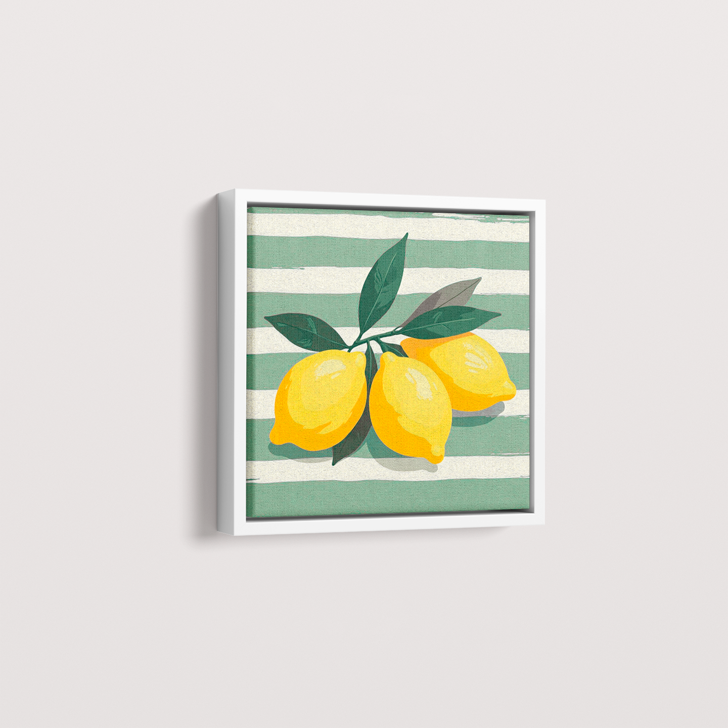 Quadro limão siciliano quadrado I