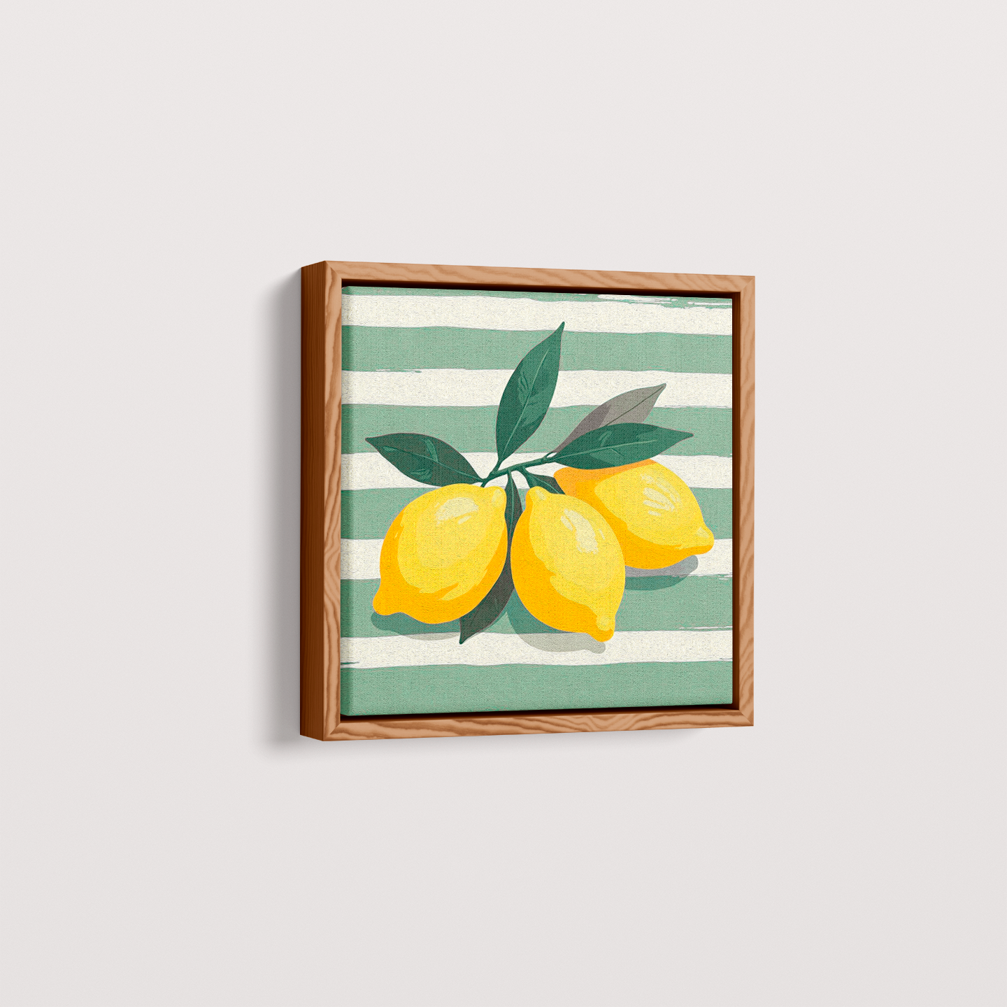 Quadro limão siciliano quadrado I