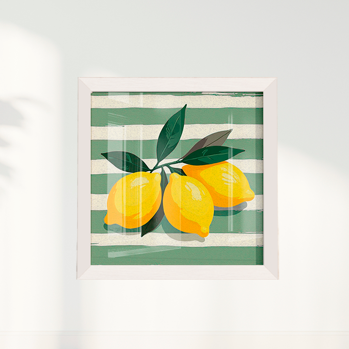 Quadro limão siciliano quadrado I