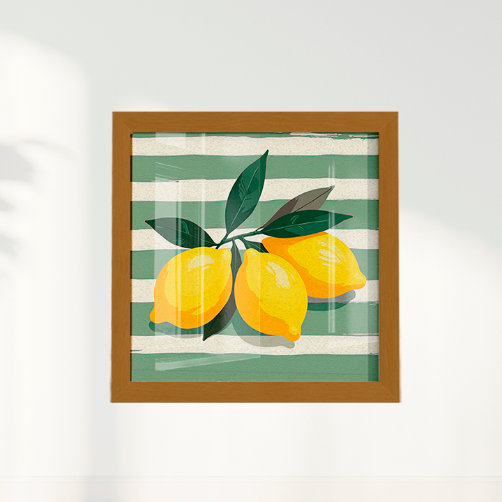 Quadro limão siciliano quadrado I
