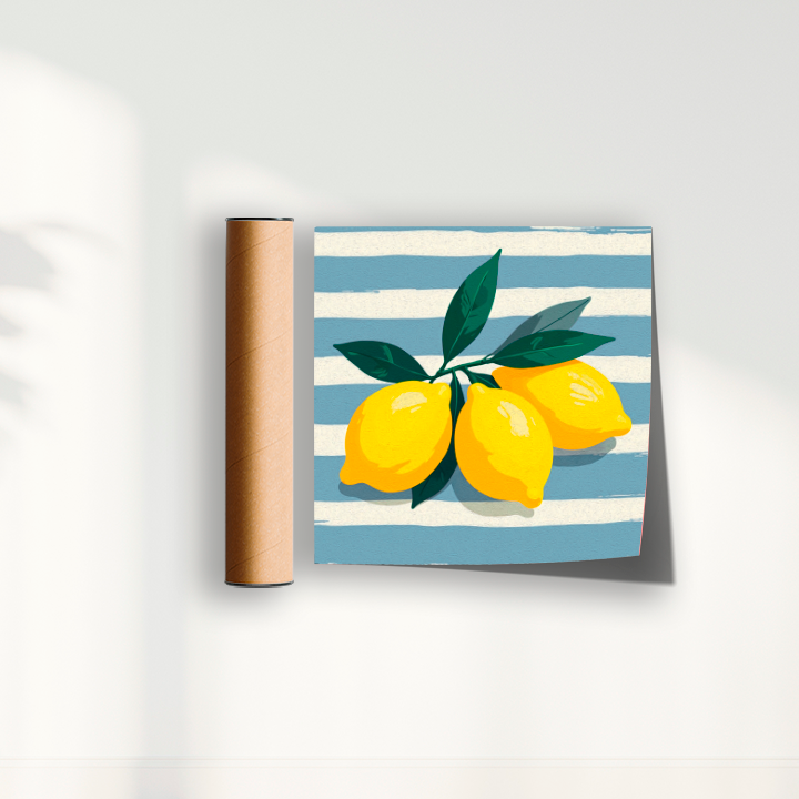 Quadro limão siciliano quadrado II