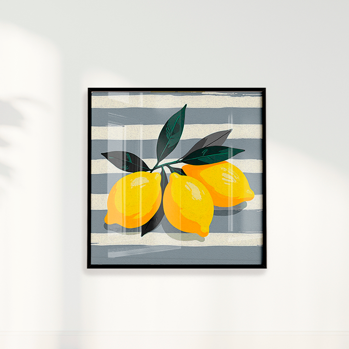 Quadro limão siciliano quadrado III