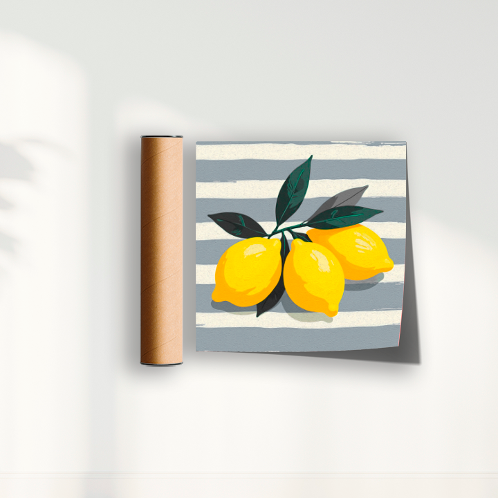Quadro limão siciliano quadrado III