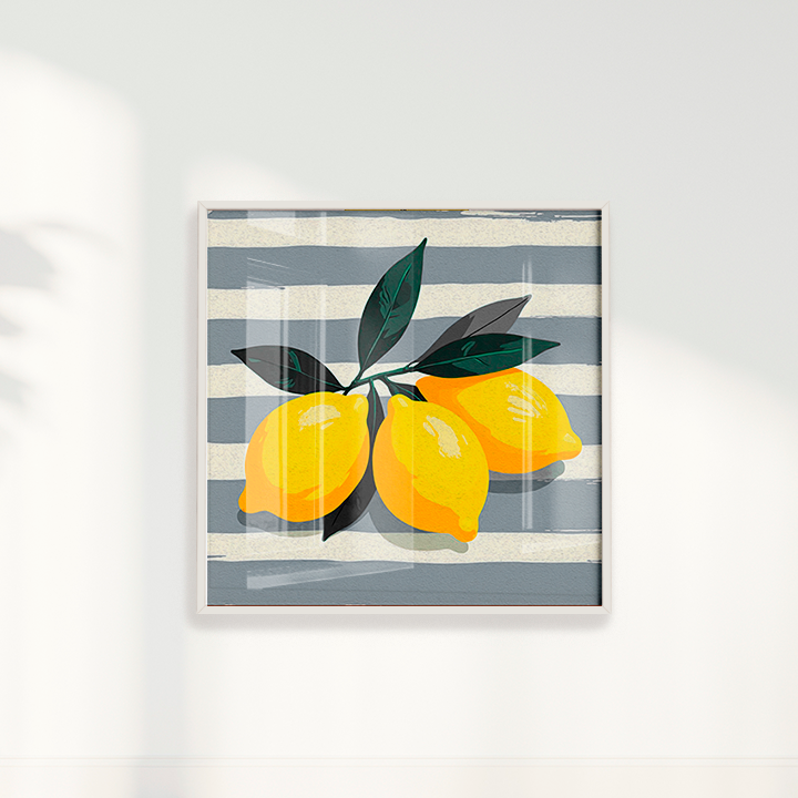 Quadro limão siciliano quadrado III