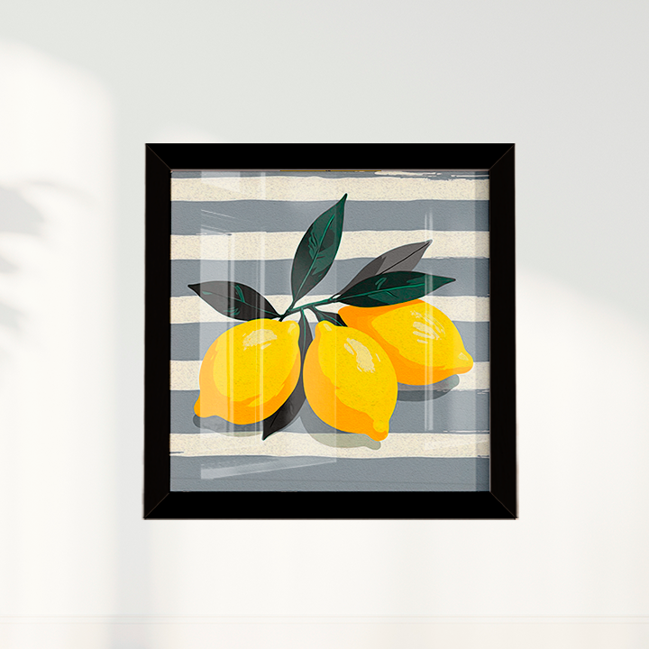 Quadro limão siciliano quadrado III