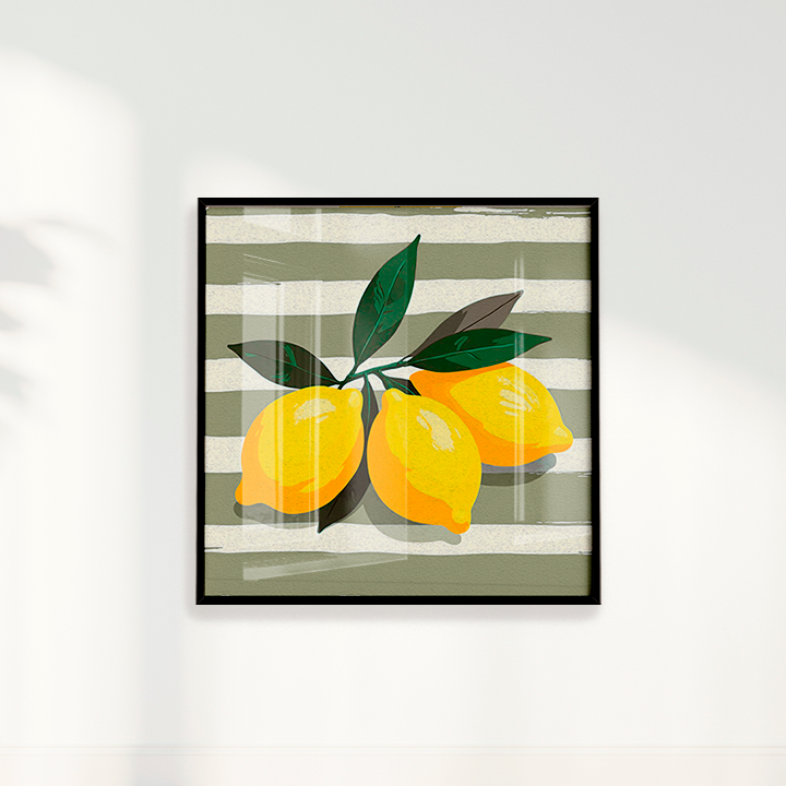 Quadro limão siciliano quadrado IV