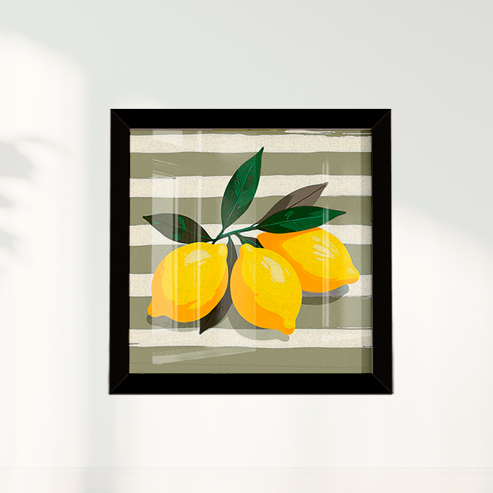 Quadro limão siciliano quadrado IV