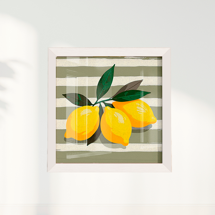 Quadro limão siciliano quadrado IV