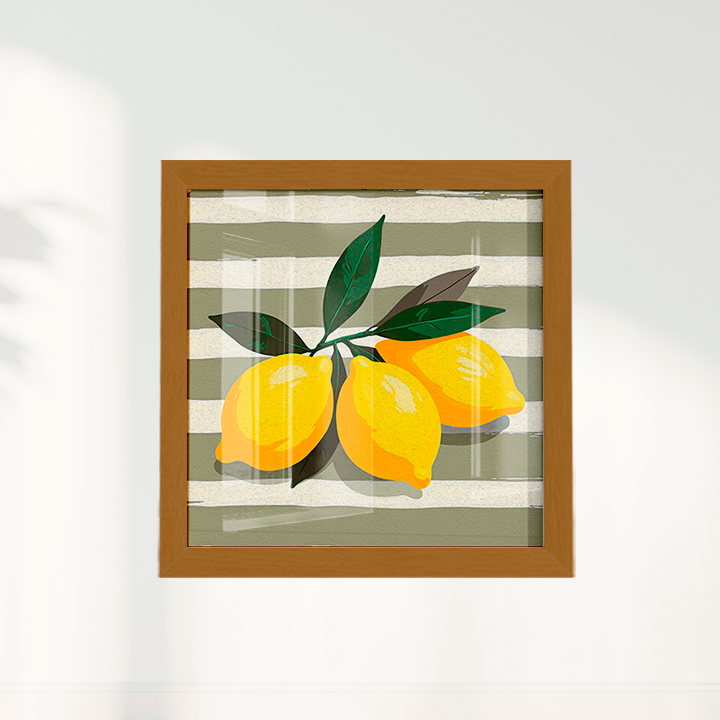 Quadro limão siciliano quadrado IV