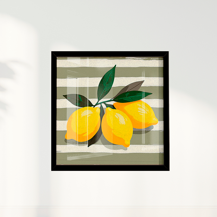 Quadro limão siciliano quadrado IV