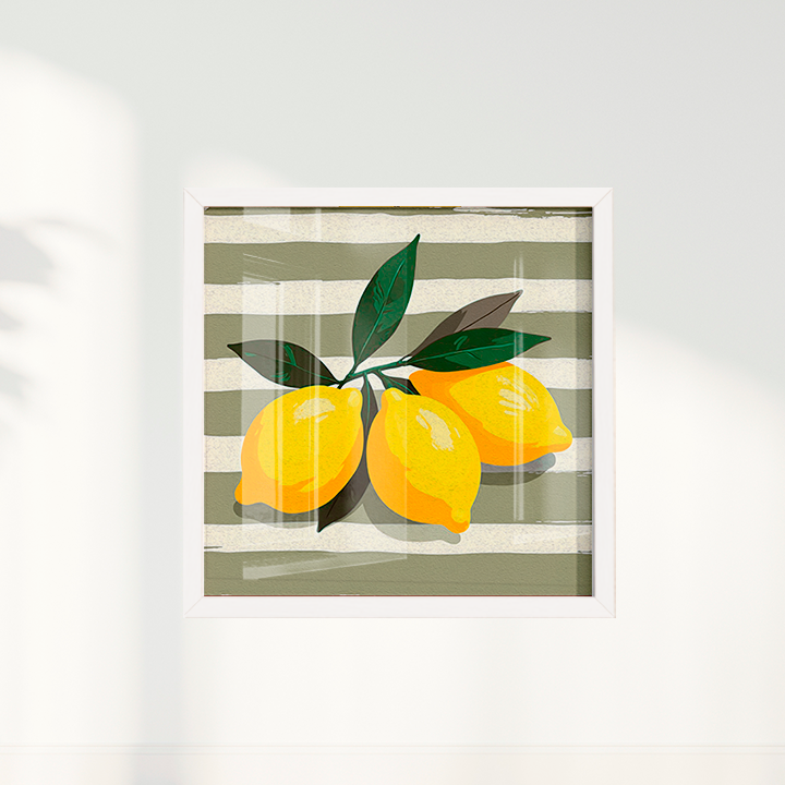 Quadro limão siciliano quadrado IV