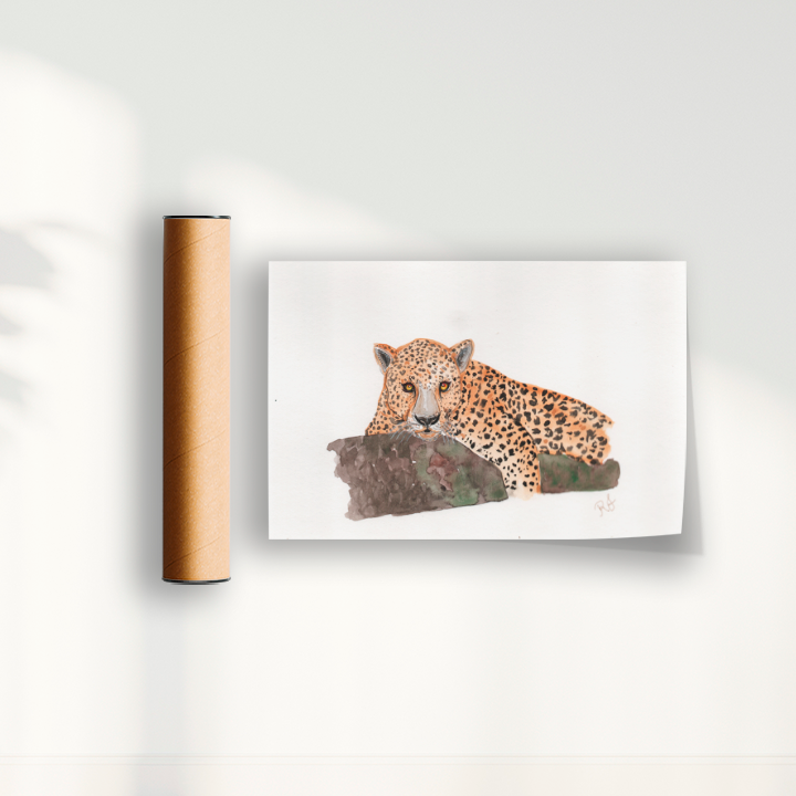 Quadro Onça 2 por Rayana Karoline