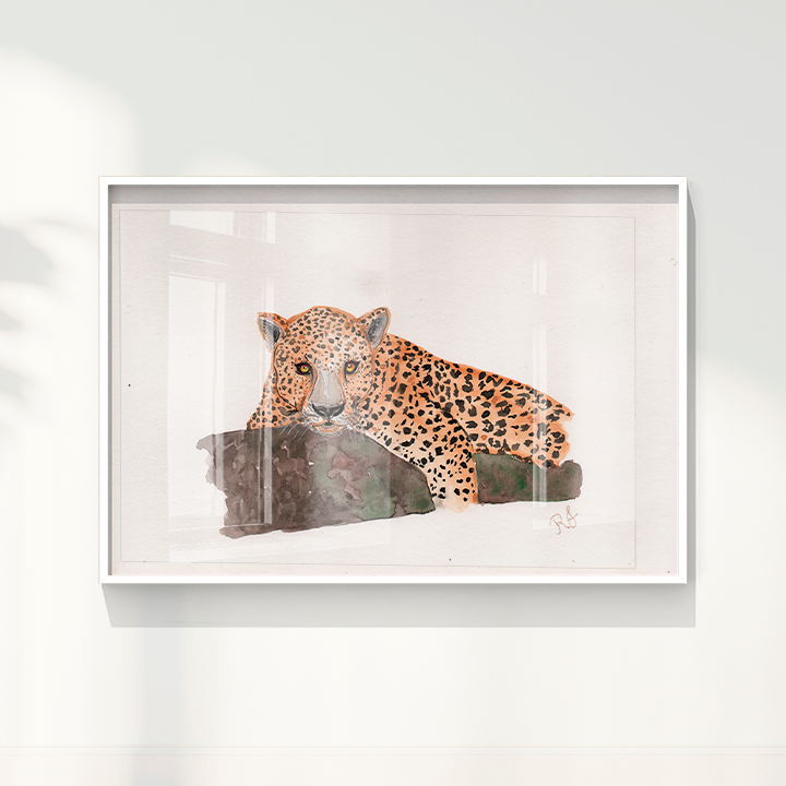 Quadro Onça 2 por Rayana Karoline