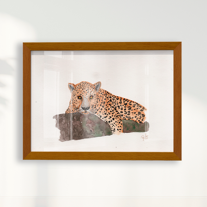 Quadro Onça 2 por Rayana Karoline