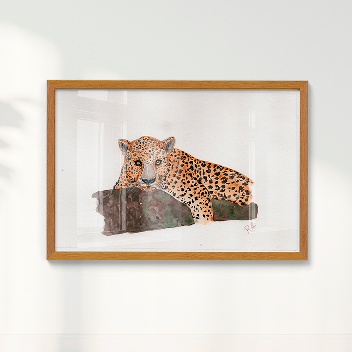 Quadro Onça 2 por Rayana Karoline