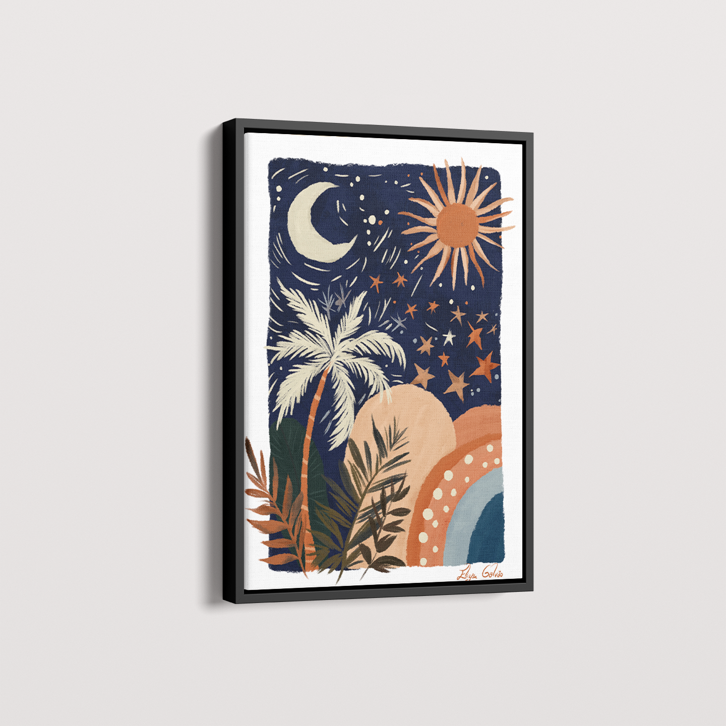 Quadro Paisagem Noite e Dia por Elizeu Galvão